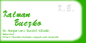 kalman buczko business card