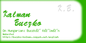 kalman buczko business card